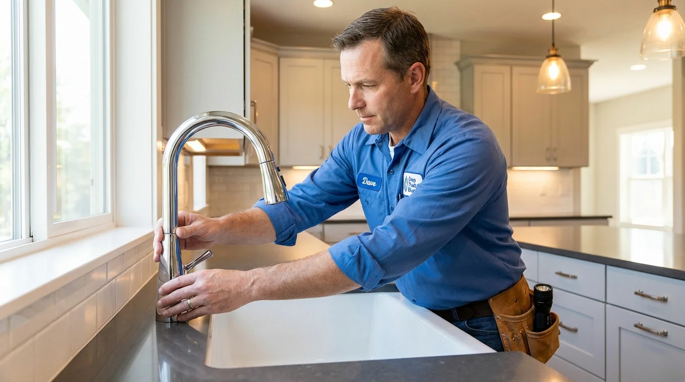 Kitchen faucet installation by Johns Plumbing LLC in Fort Rucker